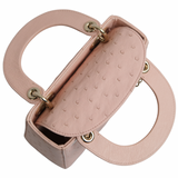 Lady Dior Mini Pink Ostrich GHW