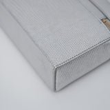 Chanel Slim Long Vanity Silver Metallic Lizard Embossed GHW