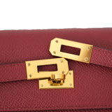 Hermes Kelly To Go Rouge H GHW - U
