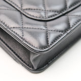 Chanel WOC Black Lambskin Pearl Crush GHW - s30