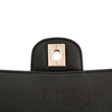 Chanel East West Flap Black Caviar SHW - s10