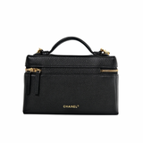 Chanel Slim Vanity Black Grained Calfskin