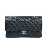 Chanel Double Flap Medium Black GHW - (MICROCHIP)