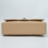 Chanel Double Flap Medium Beige Claire GHW - (MICROCHIP)