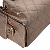 Chanel 25 Mini Metallic Rosegold