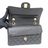 Chanel Double Flap Small Black Ghw -s30