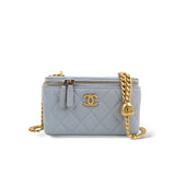 Chanel Vanity Caviar Light Gray Sweetheart Crush