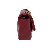 Chanel Extra Mini Rec Lambskin Burgundy GHW - (MICROCHIP)