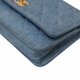 Chanel WOC Denim Pearl Crush GHW - (MICROCHIP)
