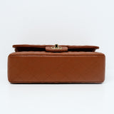 Chanel Double Flap Small Dark Caramel GHW - (MICROCHIP)
