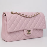 Chanel Double Flap Medium Pink GHW - s31