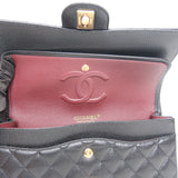 Chanel Double Flap Medium Black GHW - (MICROCHIP)