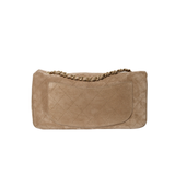 Chanel 26s Suede Dark Beige Maxi Flap GHW - (BRANDNEW)
