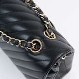 Chanel Chevron Double Flap Medium -s23