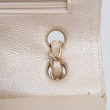Chanel Double Flap Pearly Beige Medium -s16