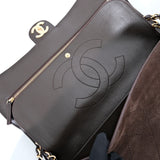 HOLD | Chanel Maxi Flap Suede Choco Brown GHW - (MICROCHIP)