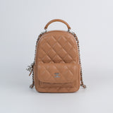 Chanel 2024 Mini Caviar Caramel Backpack