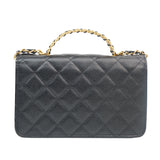 Chanel WOC Black Letres Top Handle GHW - (MICROCHIP)