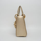 Dior Mini Lady D Phython Gold