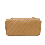 HOLD | Chanel East West Flap Dark Beige GHW - s10
