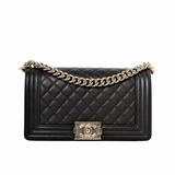 Chanel Le Boy Old Medium Dark Brown