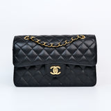 Chanel Double Flap Small Black GHW - (MICROCHIP)