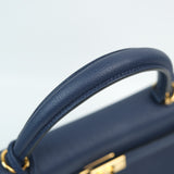 HOLD | Hermes Kelly 25 Blue Nuit GHW - W