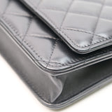 Chanel WOC Black Lambskin Pearl Crush GHW - s30