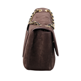 HOLD | Chanel Maxi Flap Suede Choco Brown GHW - (MICROCHIP)