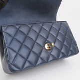 Chanel Mini Rec Top Handle Dark Navy - (MICROCHIP)