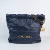 Chanel 22 North South Small Blue - (MICROCHIP)