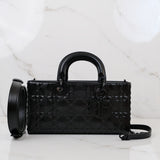 HOLD / Dior D-Joy Medium Black Cannage Calfskin with Diamond Motif