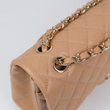 Chanel Double Flap Medium Dark Beige - s25