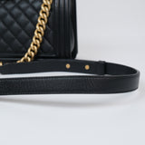 Chanel Le Boy Old Medium Black AGHW - s30