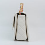 Chanel Matelasse White Multicolor Top Handle Pick Me Up