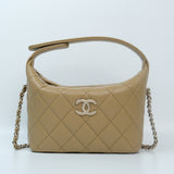 Chanel Clutch with Chain Dark Beige GHW - (BRANDNEW)