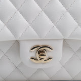 HOLD / Chanel Double Flap Medium White - GHW