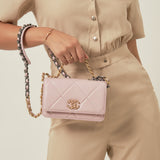 Chanel 19 Wallet on Chain (WOC) Pink