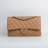 Chanel Double Flap Medium Dark Beige - s25