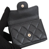 Chanel Tri-fold Wallet Black Caviar