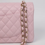 Chanel Double Flap Medium Pink GHW - s31