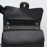 Chanel Double Flap Jumbo Black Ghw -s16