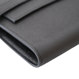 Hermes Kelly Wallet Black PHW - A