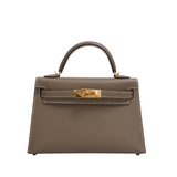Hermes Mini Kelly Etoupe GHW - Z