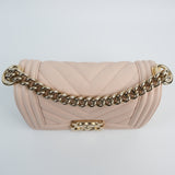 Chanel Le boy Small Chevron Light Pink