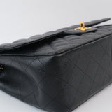 Chanel Double Flap Jumbo Black Ghw -s16