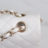 HOLD / Chanel Double Flap Medium White - GHW