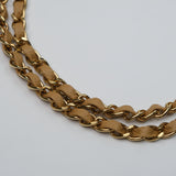 Chanel Double Flap Medium Dark Beige Vintage GHW -s8