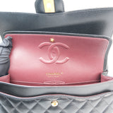 Chanel Double Flap Medium Black GHW - (MICROCHIP)