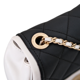 Chanel Mini Square Black and White GHW - s19